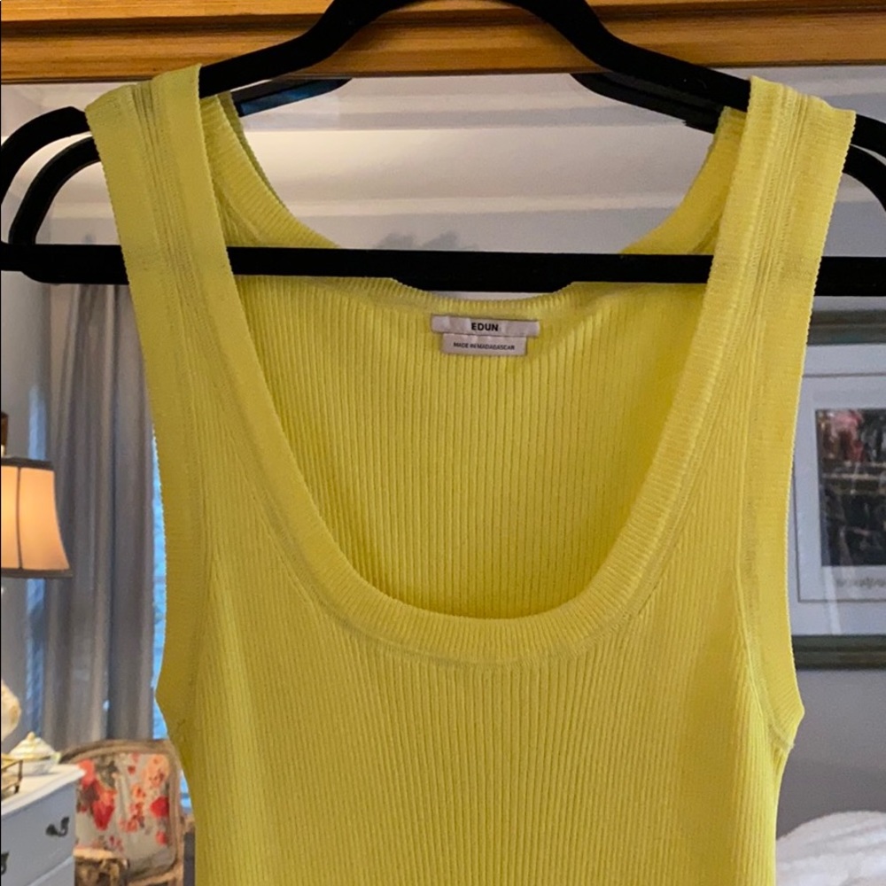 Edun Yellow Rib Dress - Picture 2 of 4